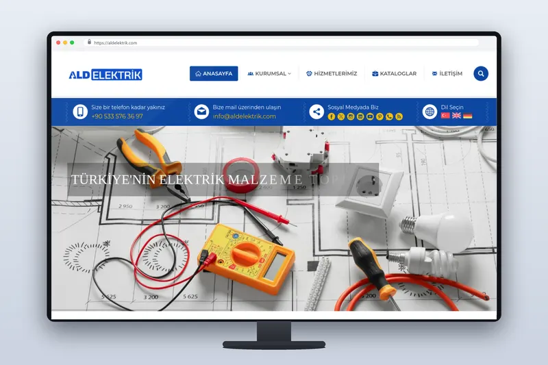 aldelektrik web sitesi - Zegga Online referansı