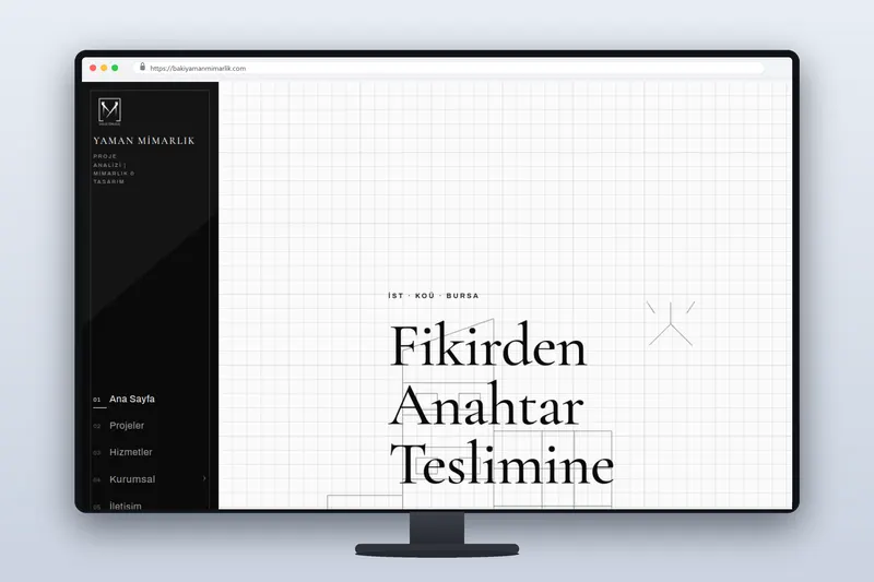 bakiyamanmimarlik web sitesi - Zegga Online referansı