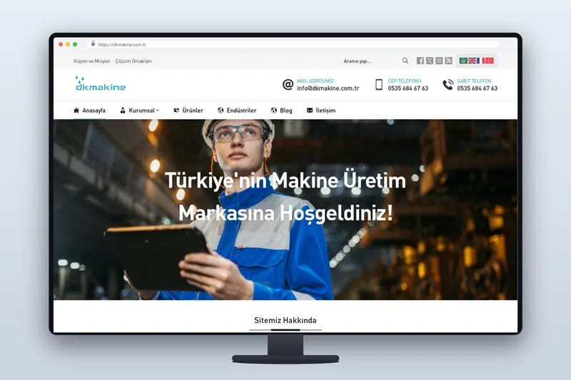dkmakine web sitesi - Zegga Online referansı