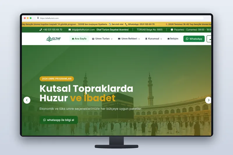 eltafturizm web sitesi - Zegga Online referansı