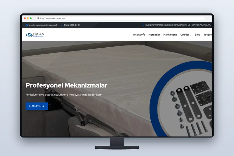 ersanmekanizma web sitesi - Zegga Online referansı