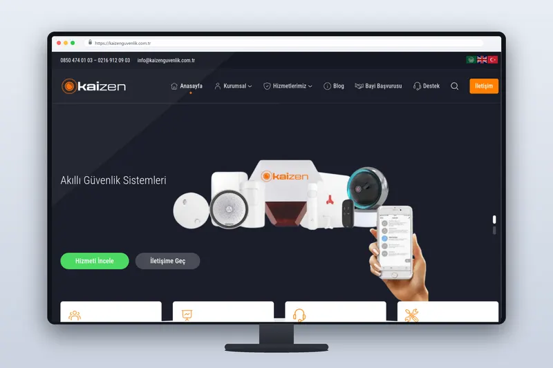 kaizenguvenlik web sitesi - Zegga Online referansı