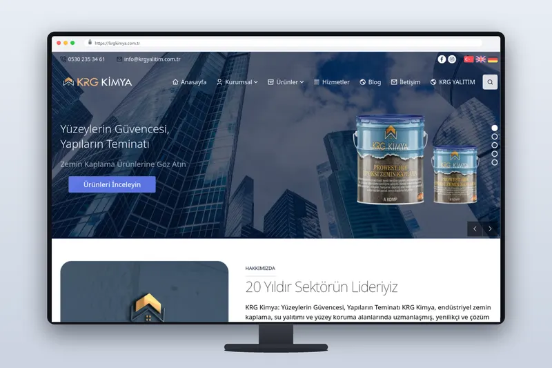 krgkimya web sitesi - Zegga Online referansı