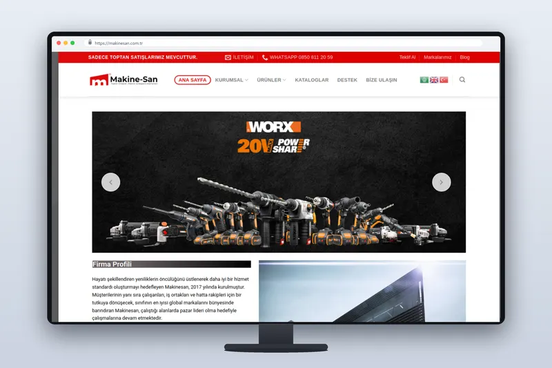 makinesan web sitesi - Zegga Online referansı