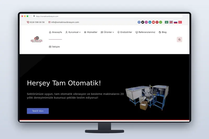 ssmakinavibrasyon web sitesi - Zegga Online referansı